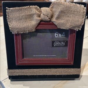 Green Tree Gallery Black and Red Burlap Frame